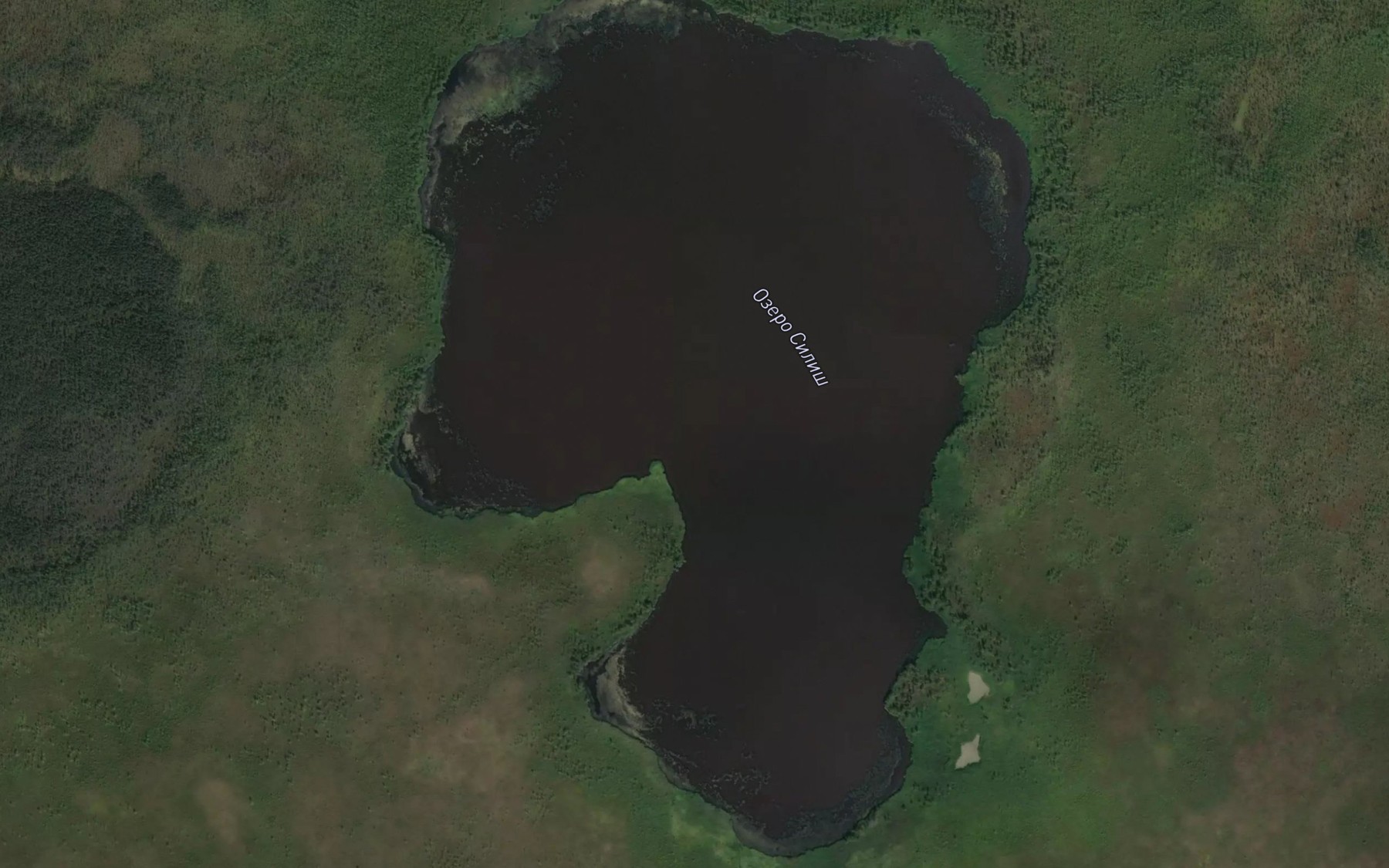Satellite map of the Ozero Silish