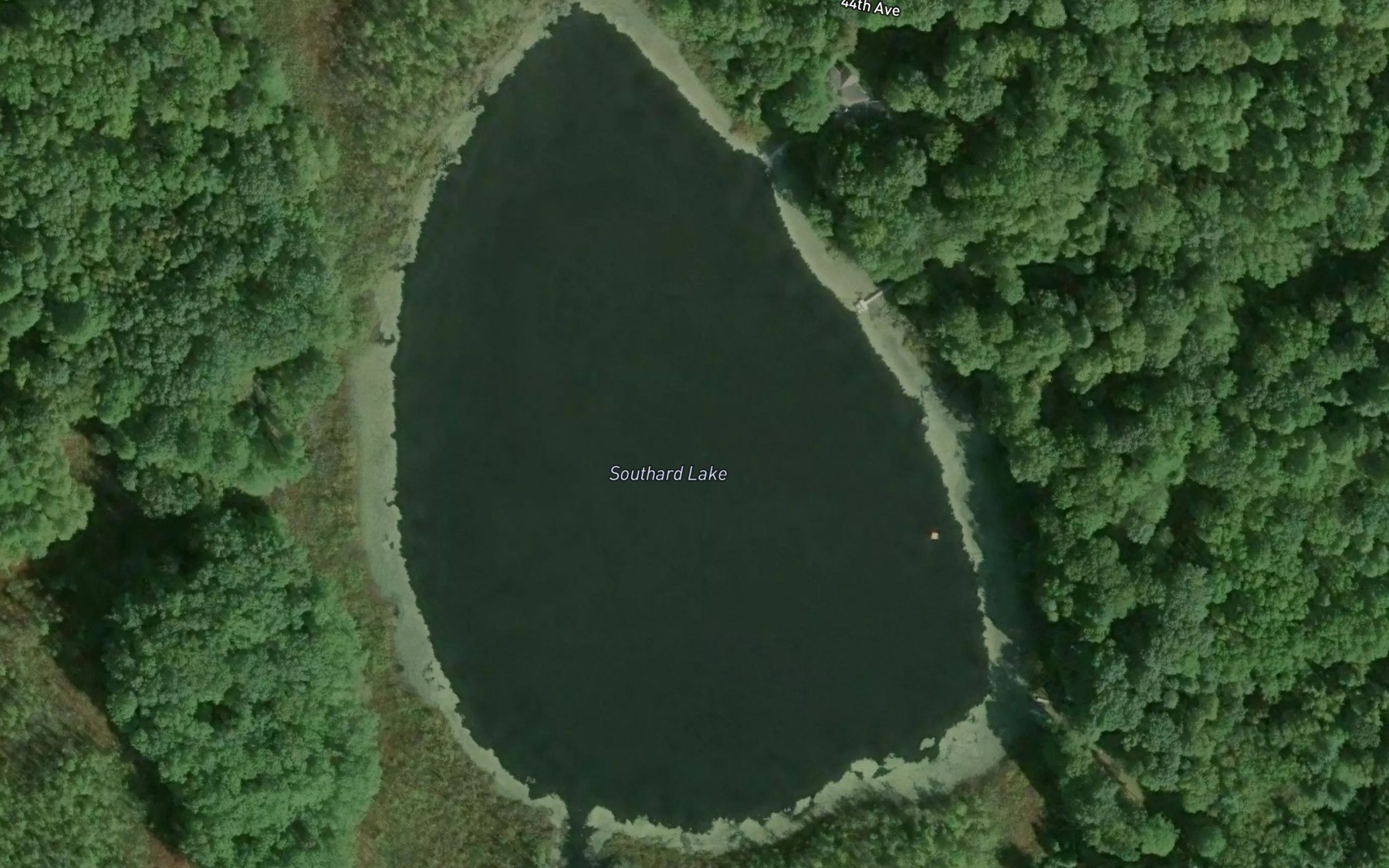 Satellite map of the Southard Lake