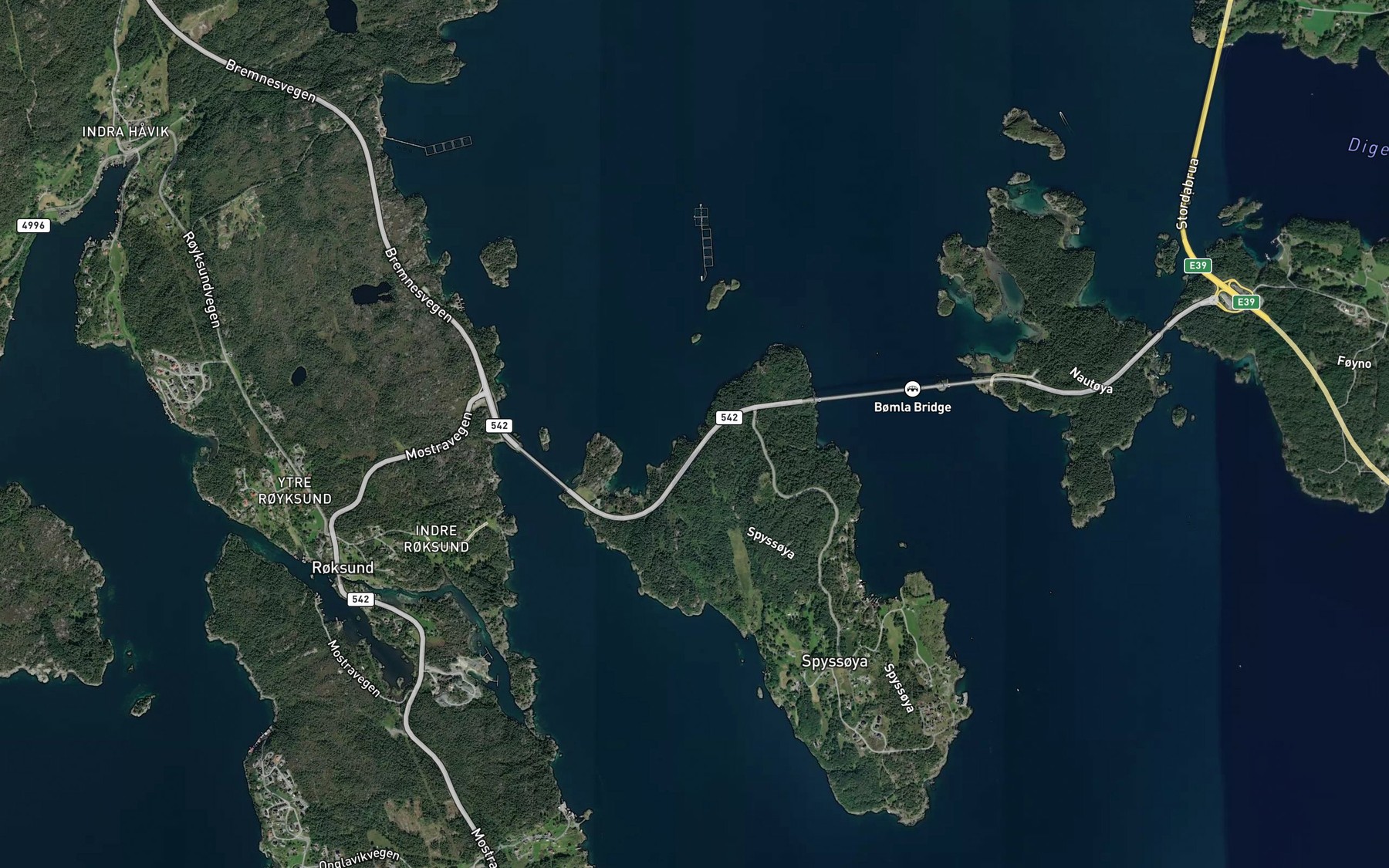 Satellite map of the Skiftesvika