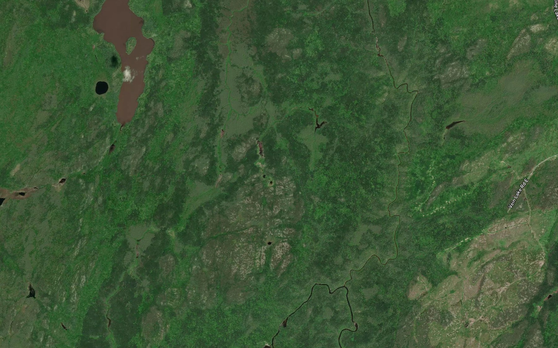 Satellite map of the Boomerang Creek