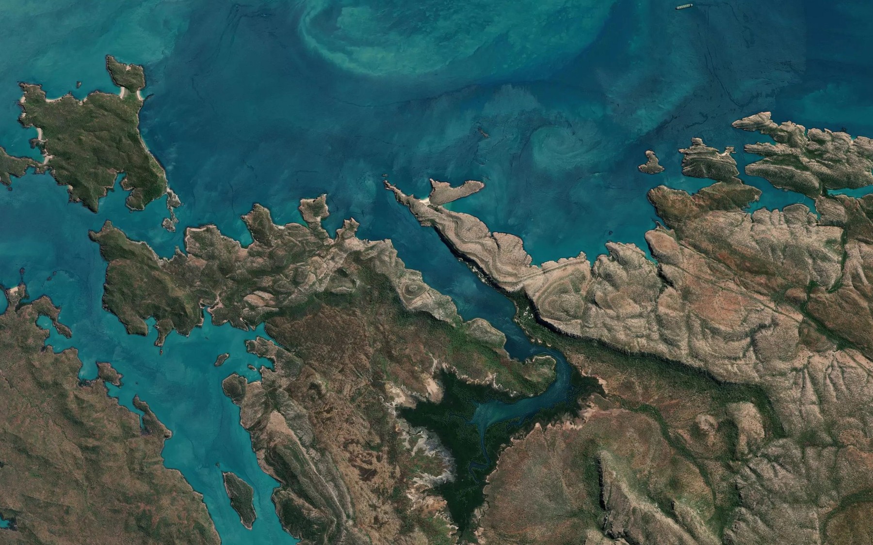 Satellite map of the Myridi Bay