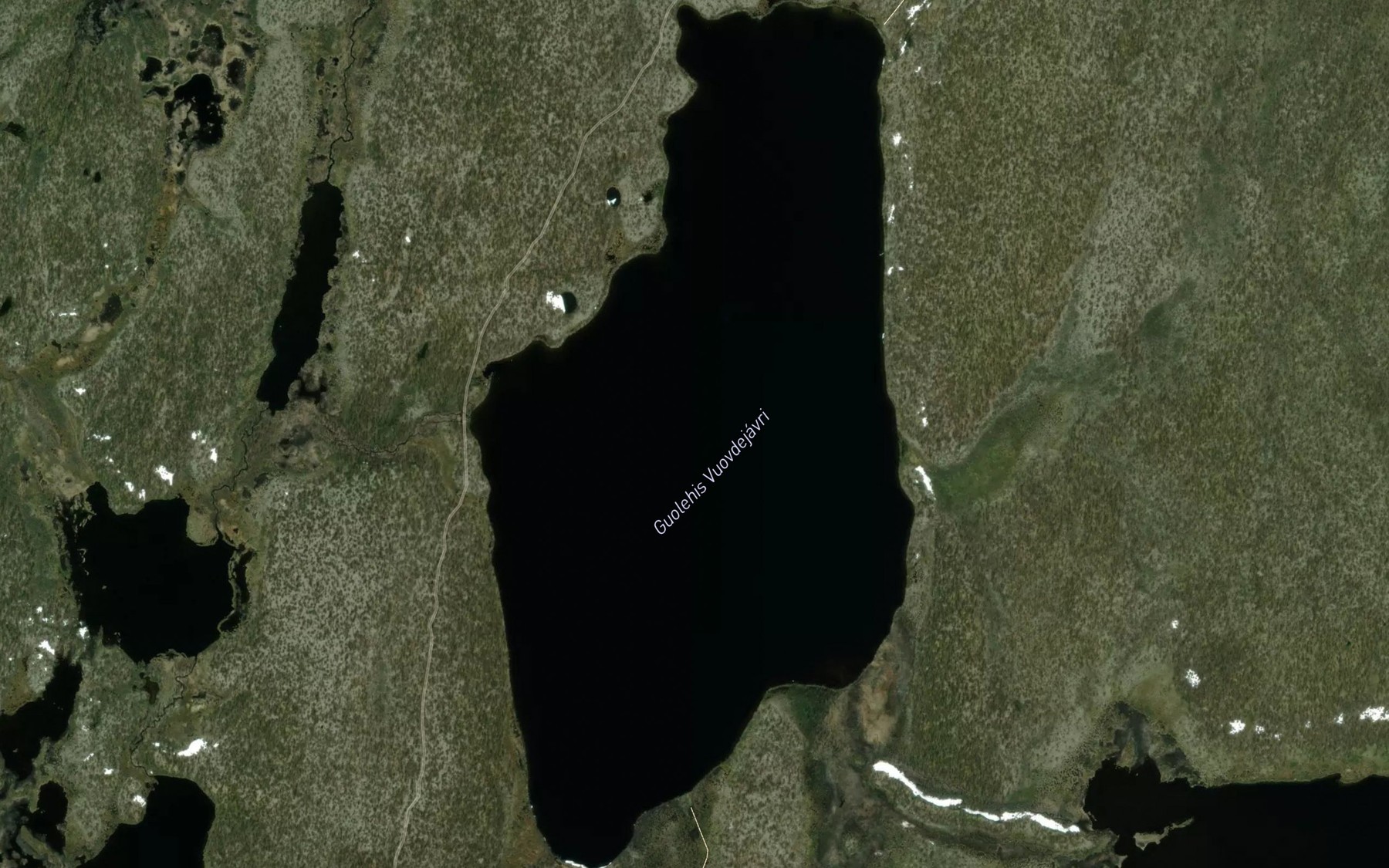 Satellite map of the Vuovdejavri,guolehis