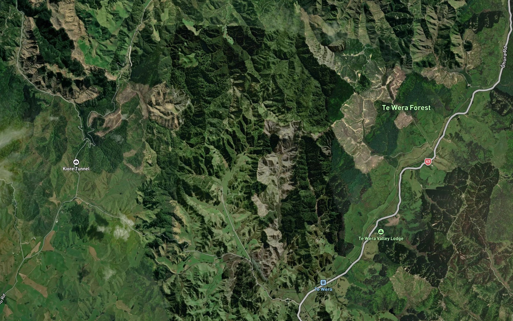 Satellite map of the Ohiru Stream
