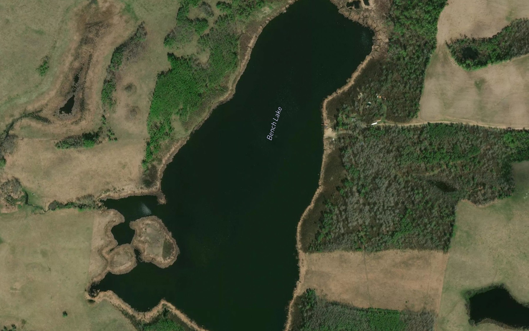Satellite map of the Bench Lake
