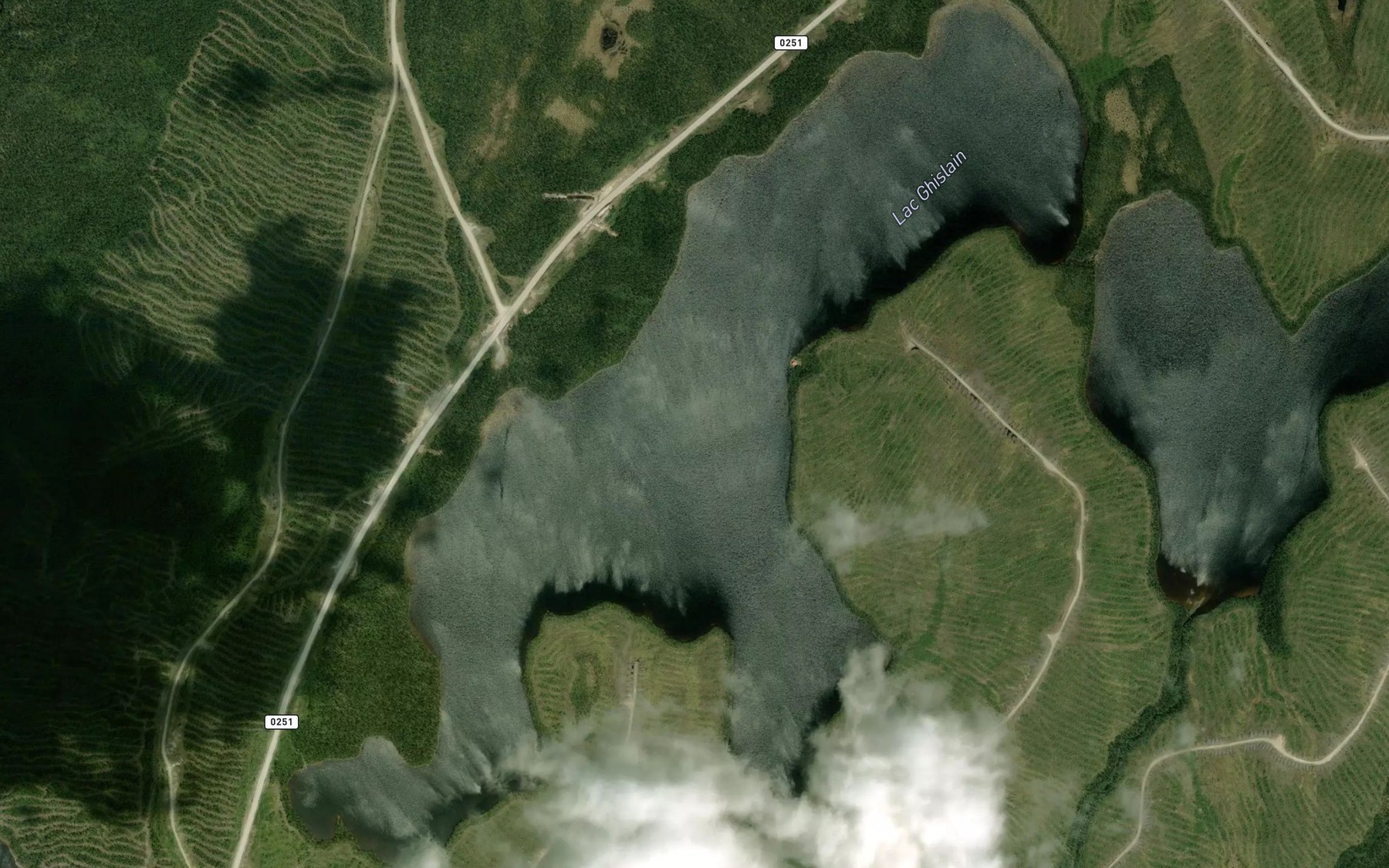 Satellite map of the Lac Ghislain