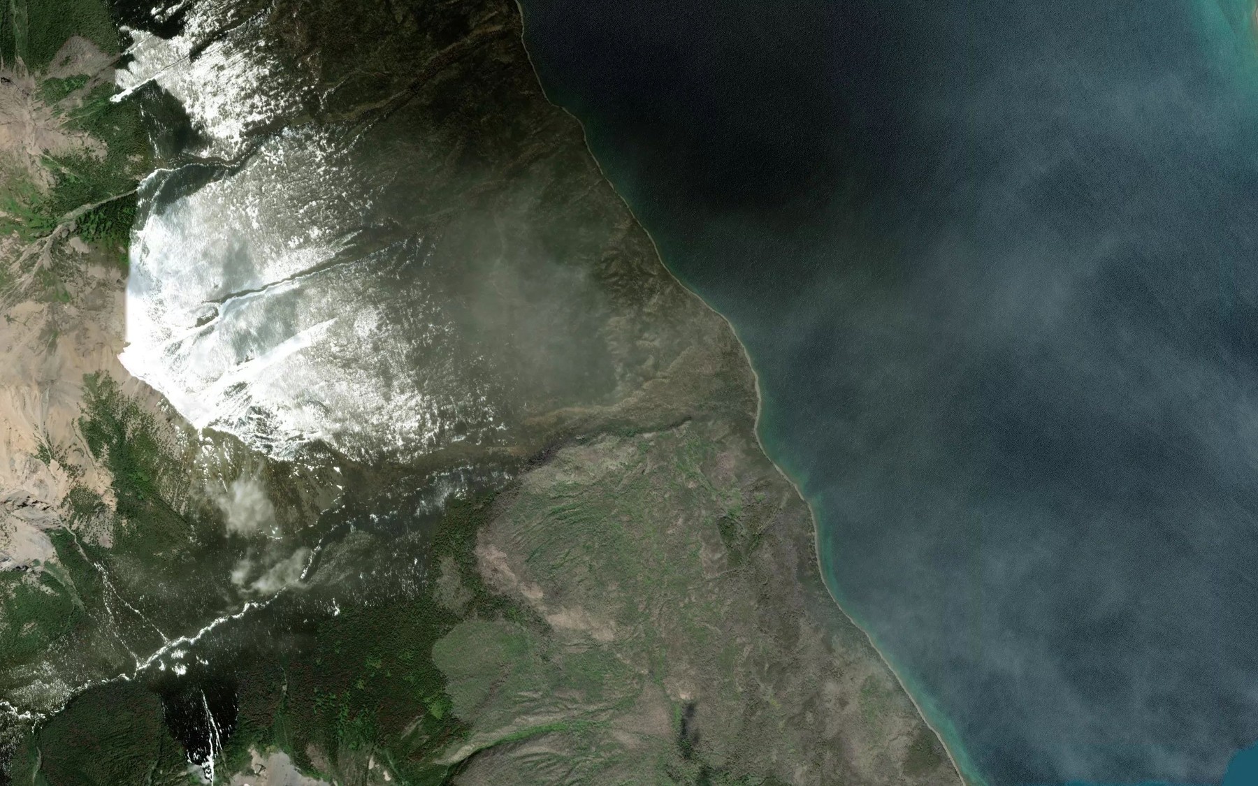 Satellite map of the Girdwood Creek