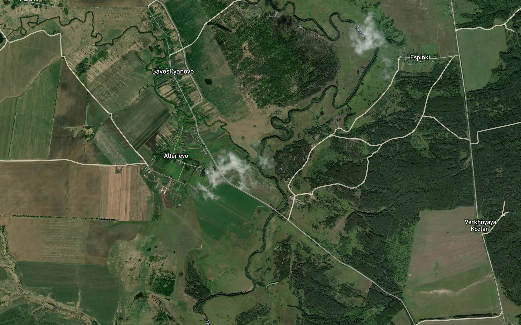 Satellite map of the Pisar'