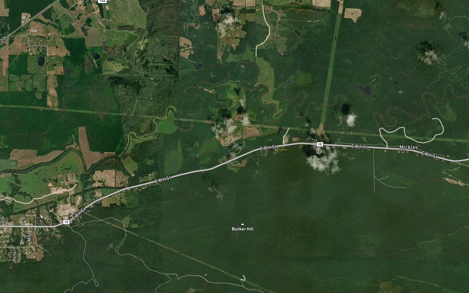 Satellite map of the Peeler Lake