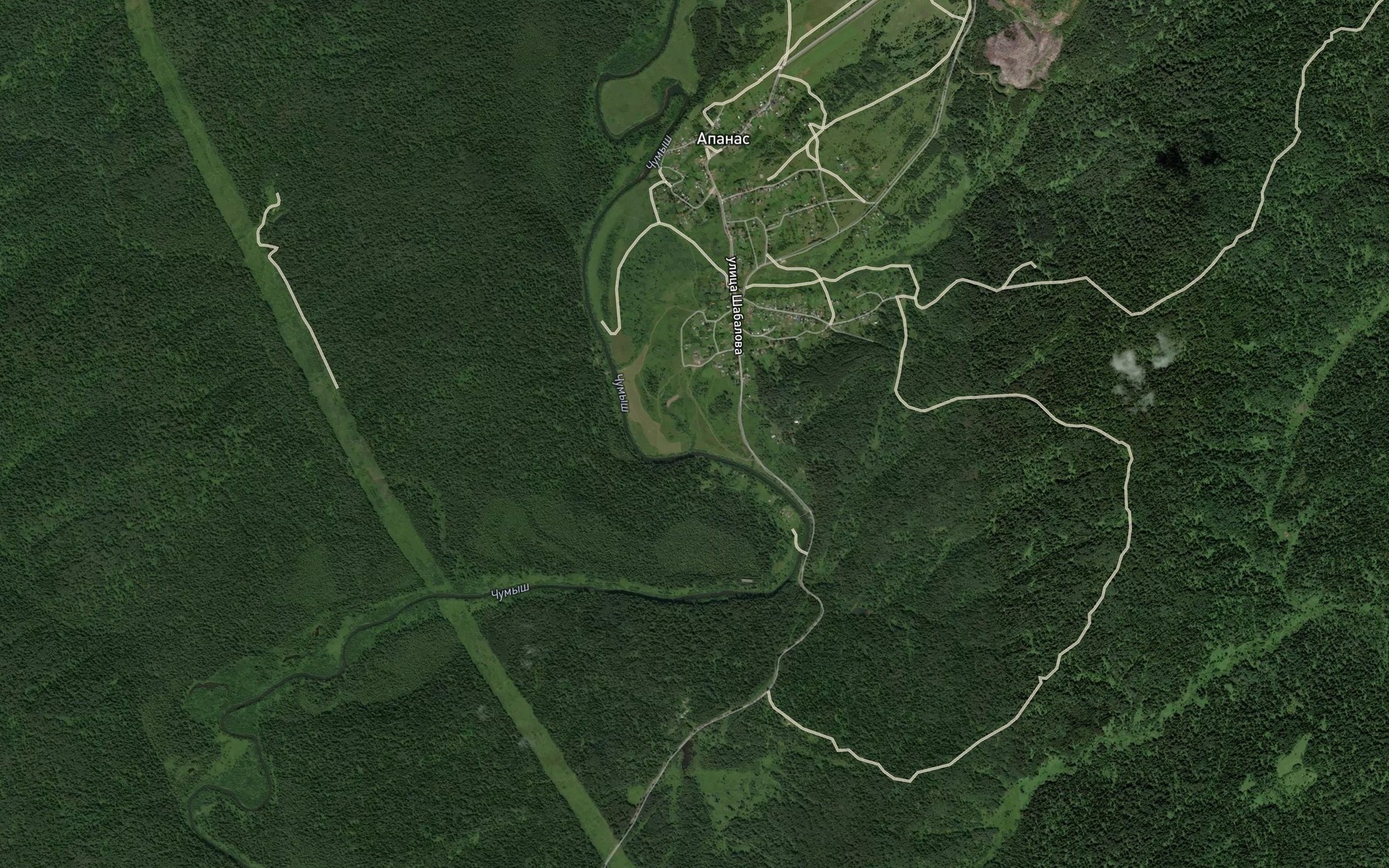 Satellite map of the Uglep