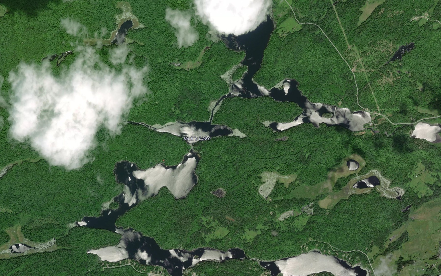 Satellite map of the Jack's Lake