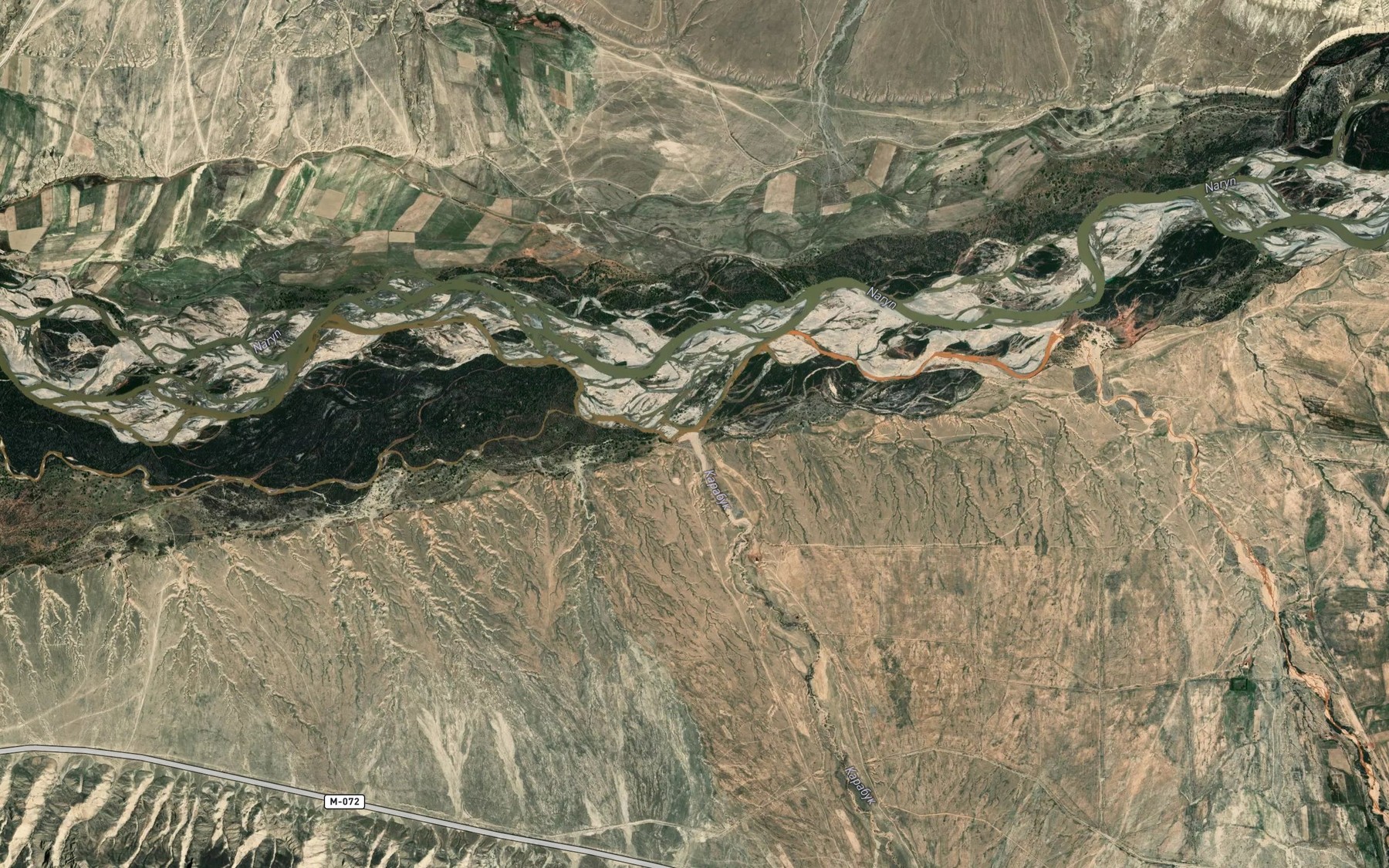 Satellite map of the Sarykoo