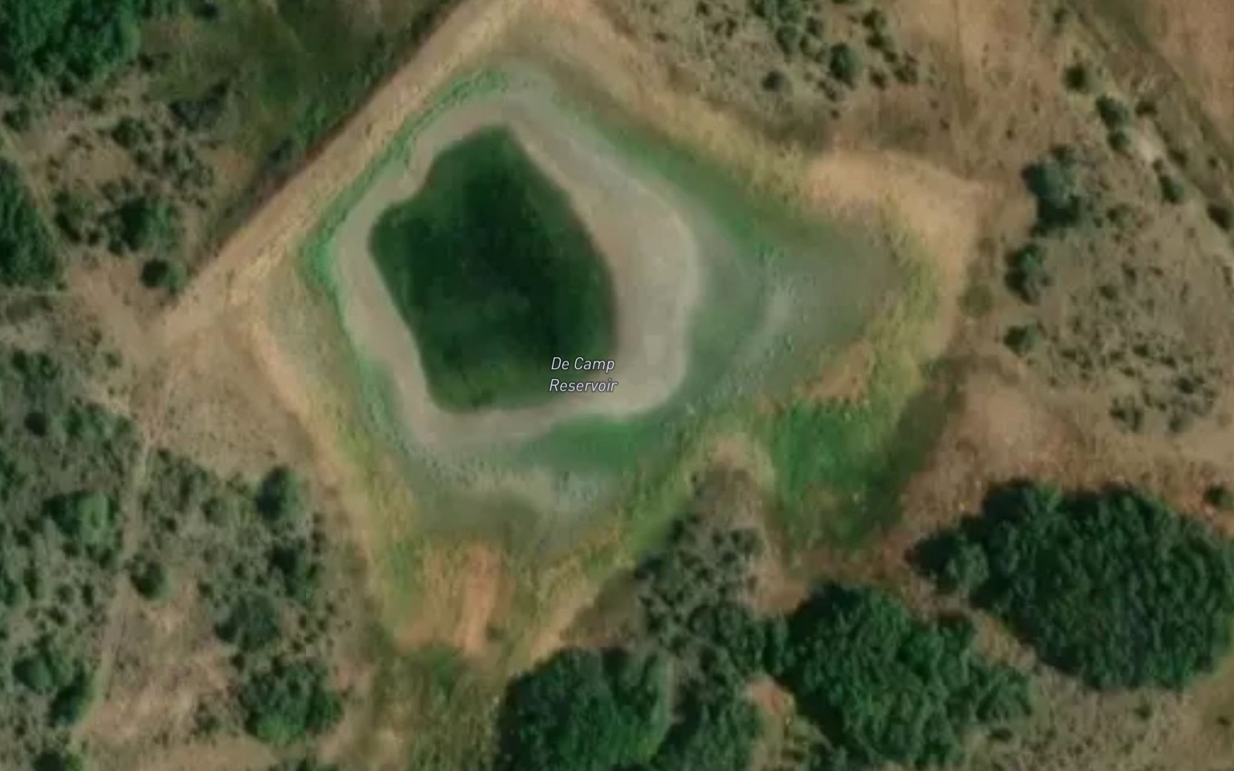 Satellite map of the De Camp Reservoir