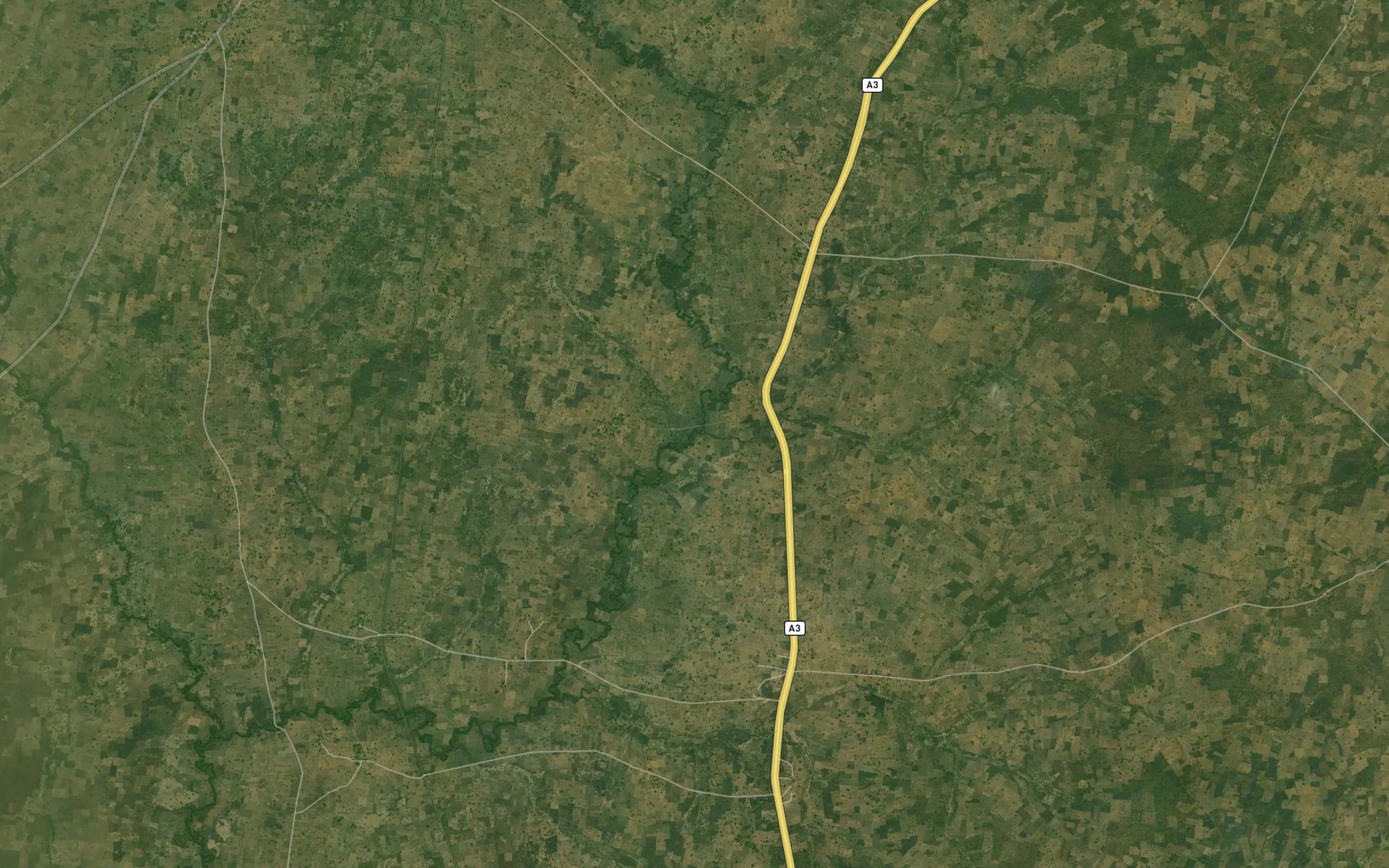 Satellite map of the River Orvine