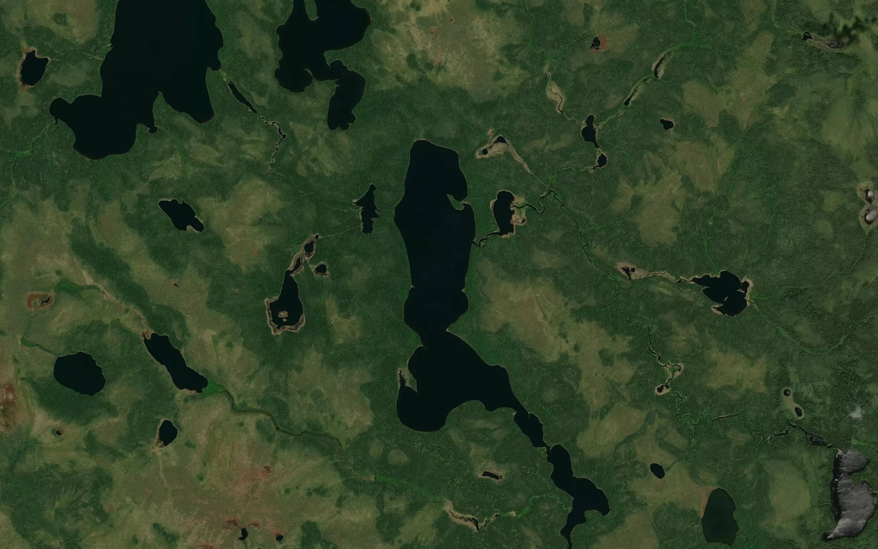 Satellite map of the Unknown Lake