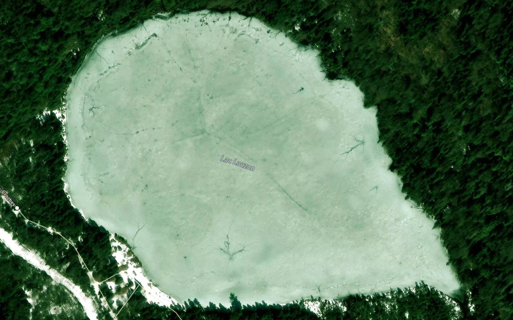 Satellite map of the Lac Lauzon