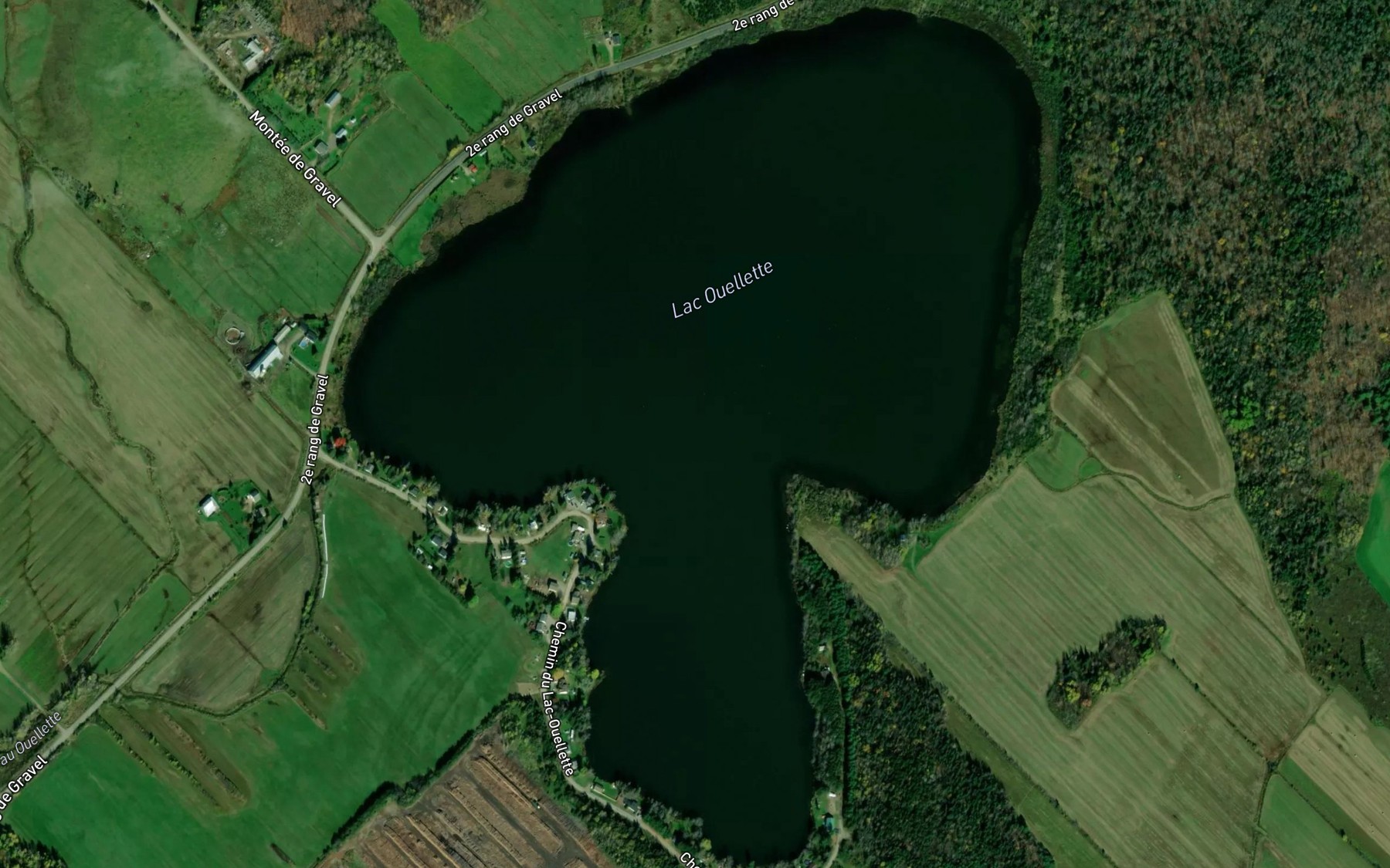 Satellite map of the Lac Ouellette