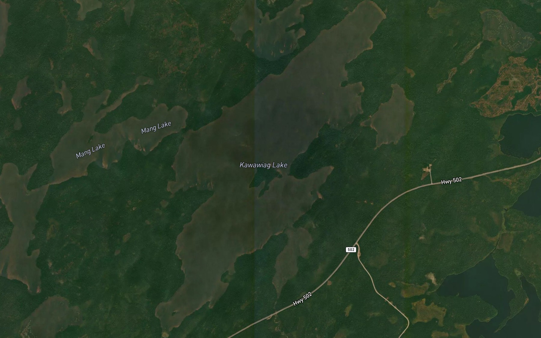 Satellite map of the Kawawiag Lake