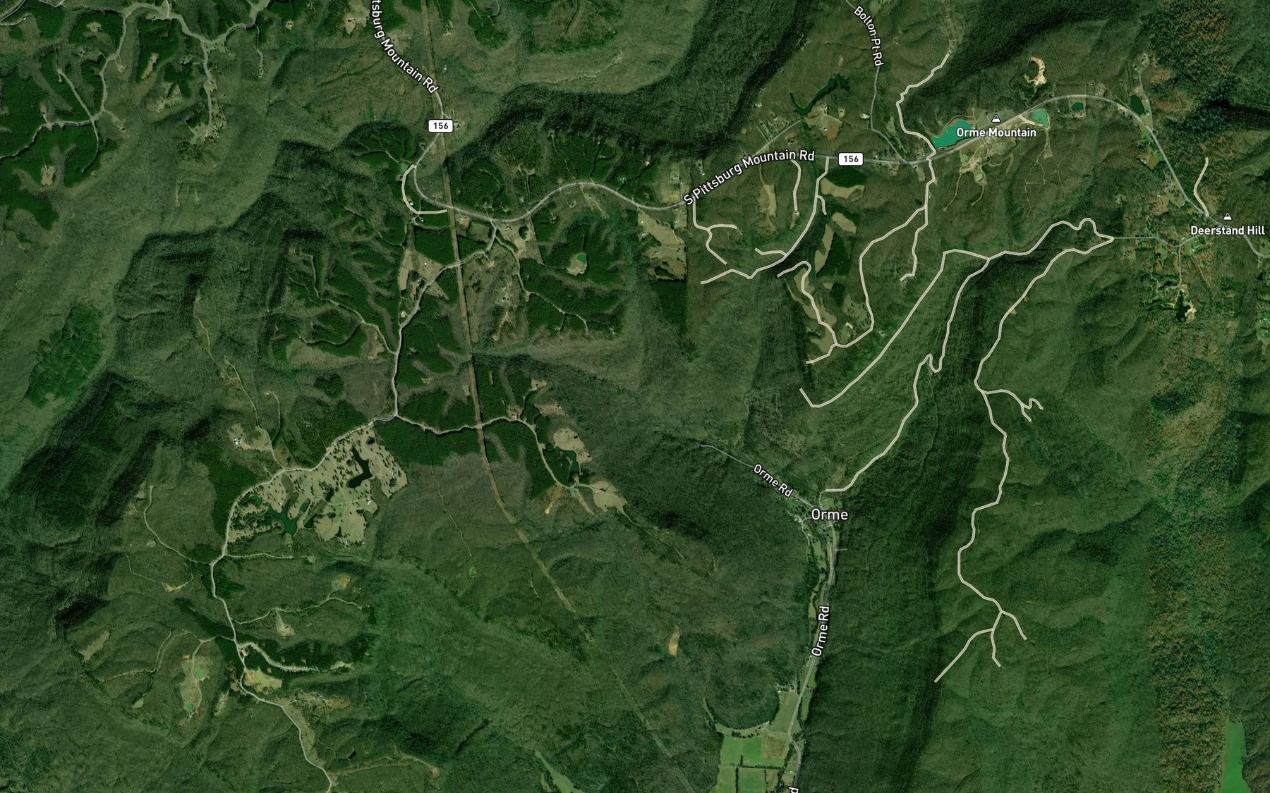 Satellite map of the Rattlesnake Spring