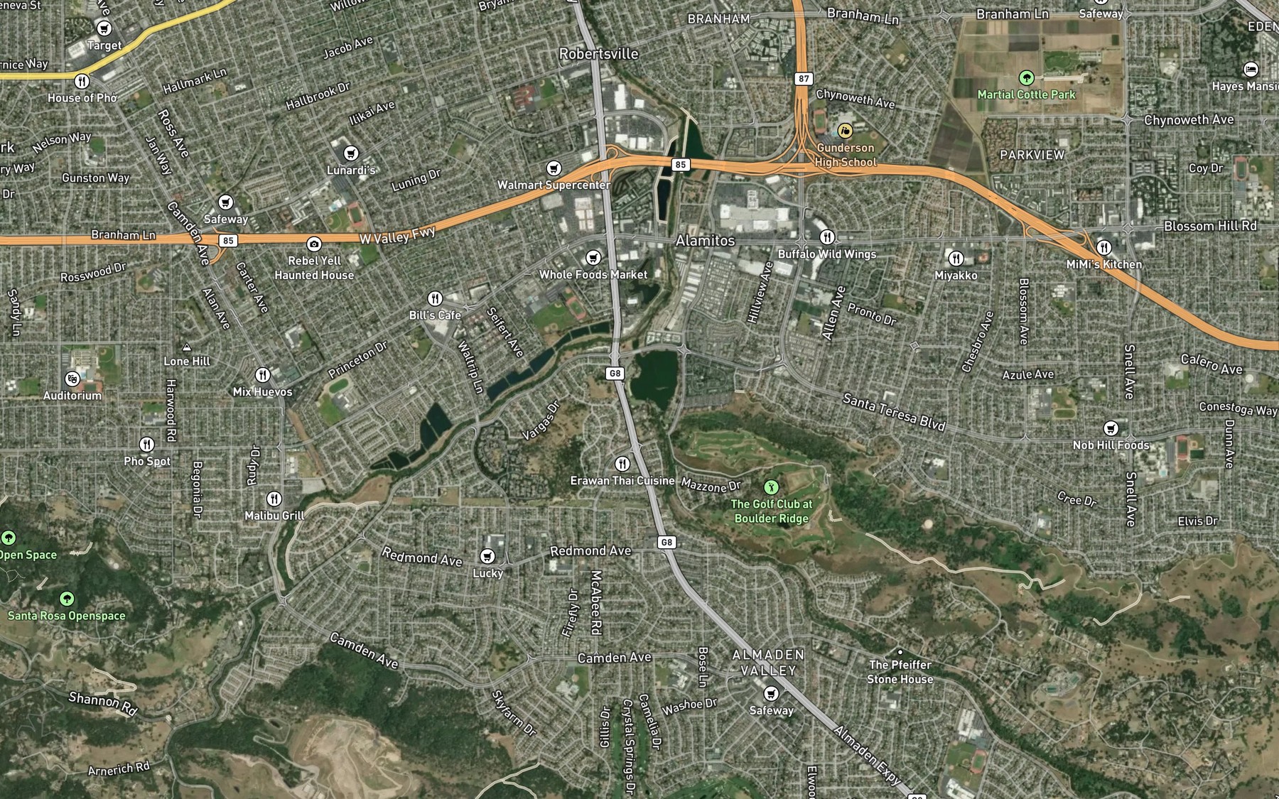 Satellite map of the Spot 4