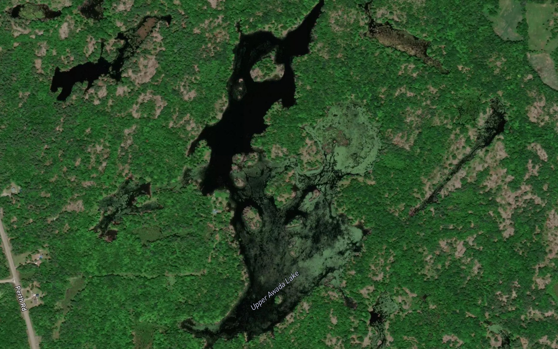 Satellite map of the Upper Awada Lake