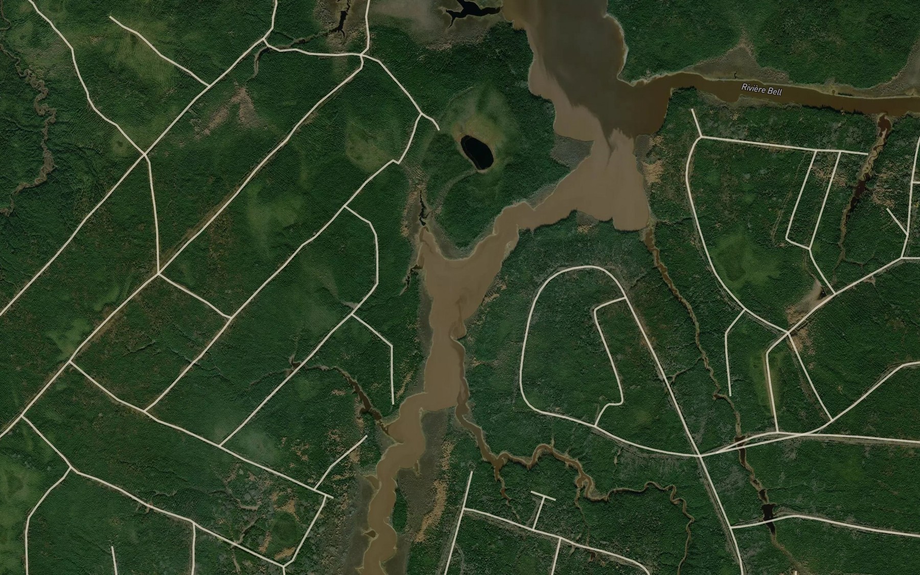 Satellite map of the Riviere de l'Esturgeon