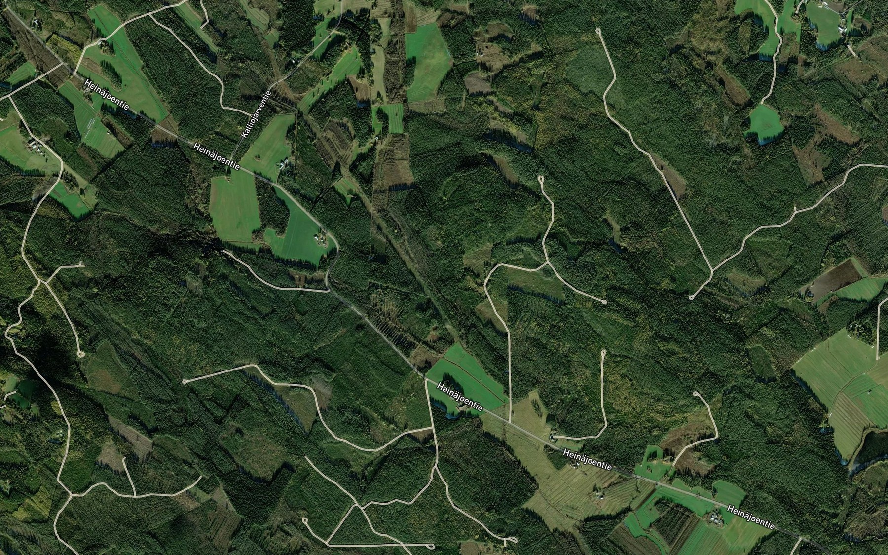 Satellite map of the Honkapuro
