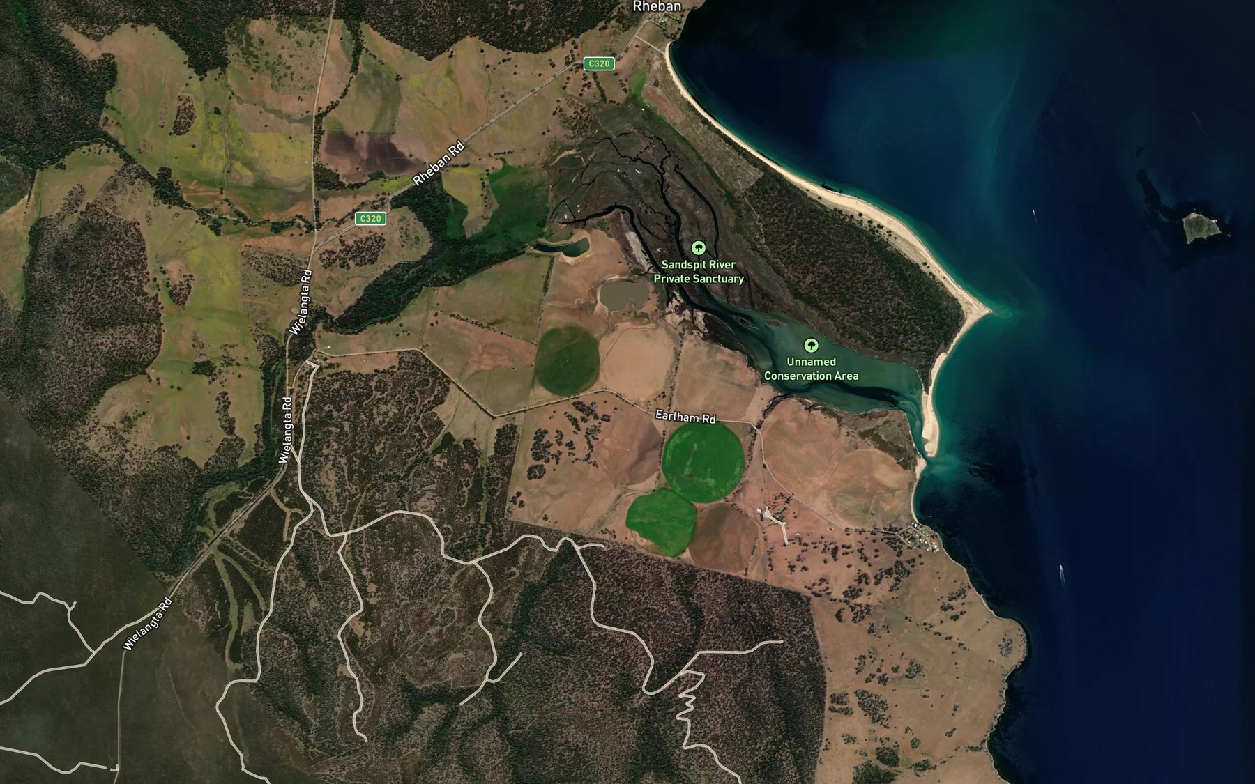 Satellite map of the Griffiths Rivulet