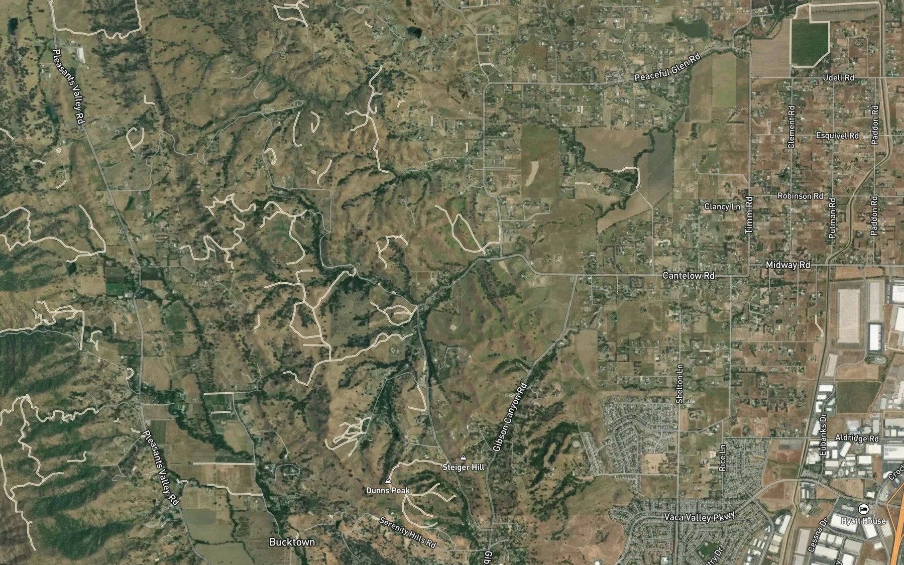 Satellite map of the South Fork English Creek