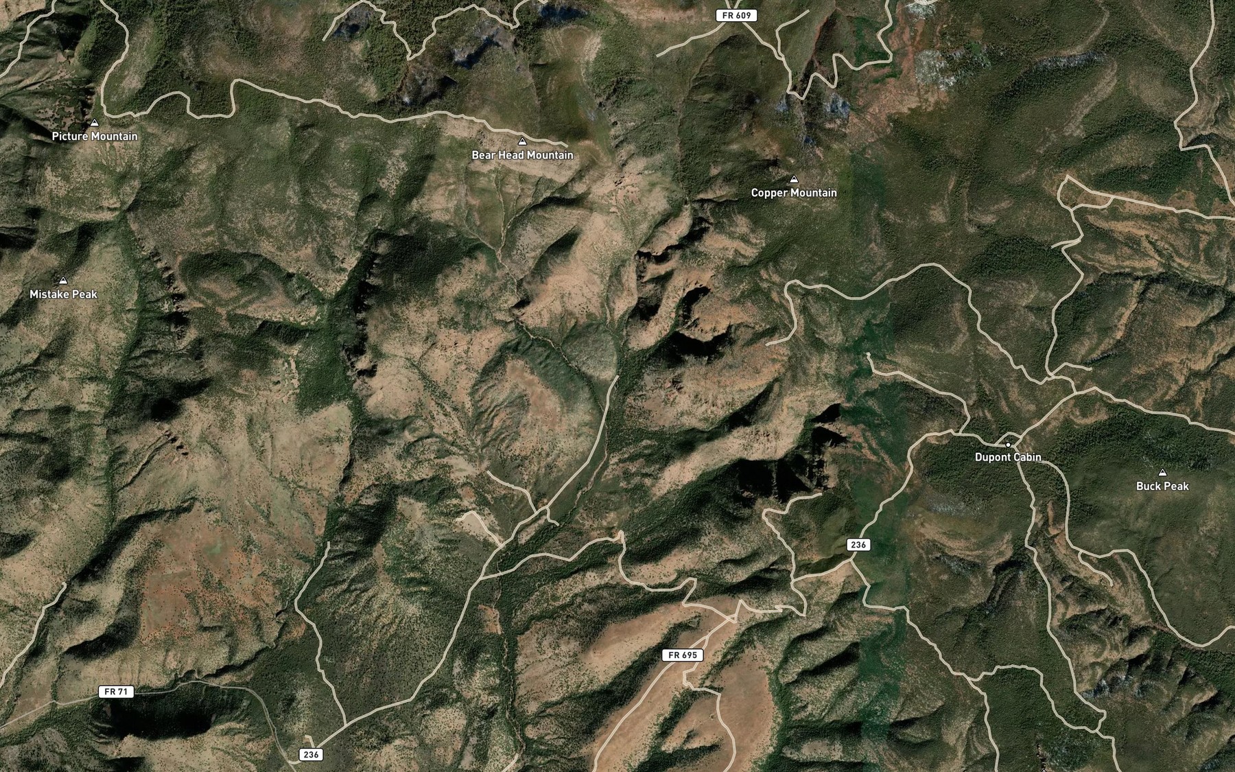 Satellite map of the Mud Spring