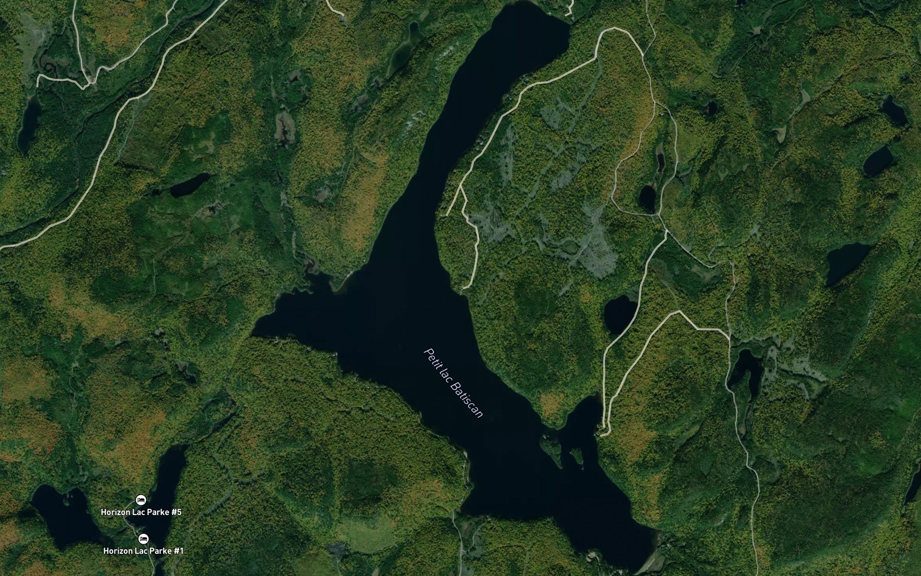 Satellite map of the Petit lac Batiscan