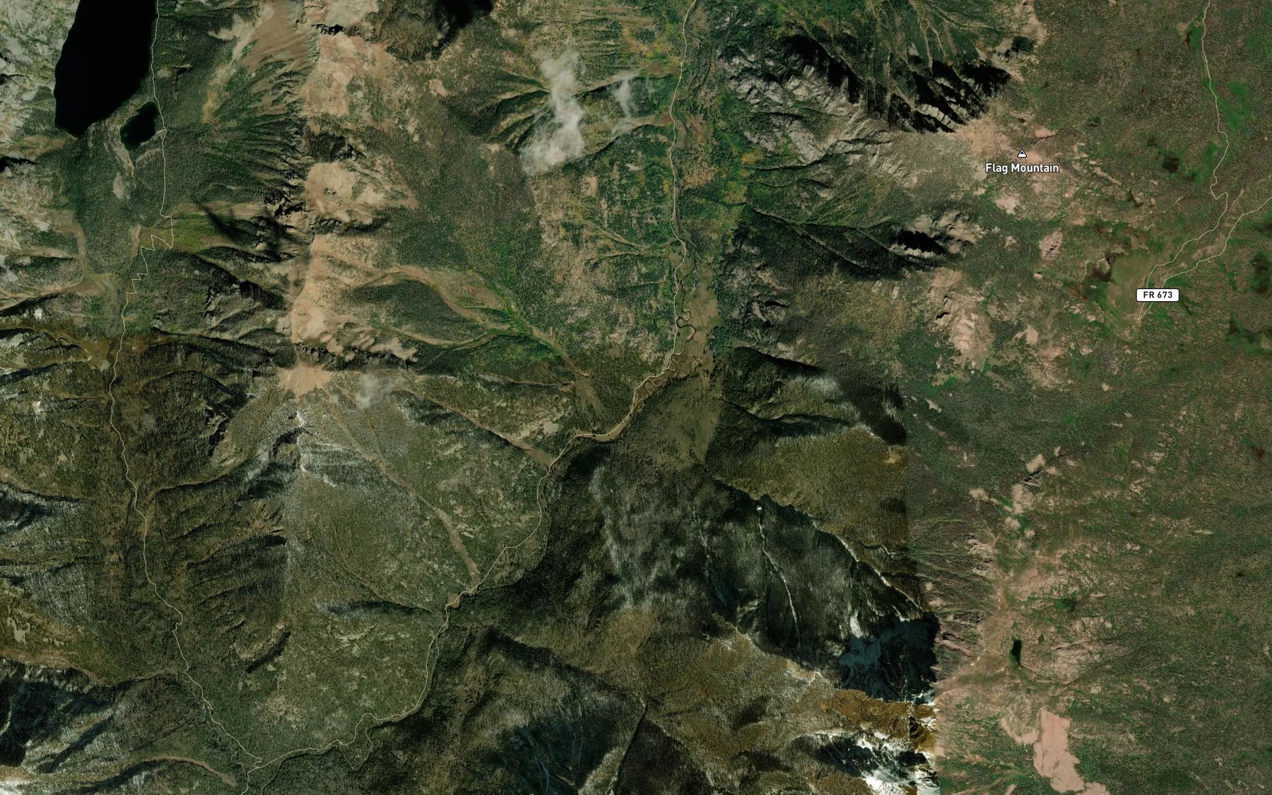 Satellite map of the Willow Creek