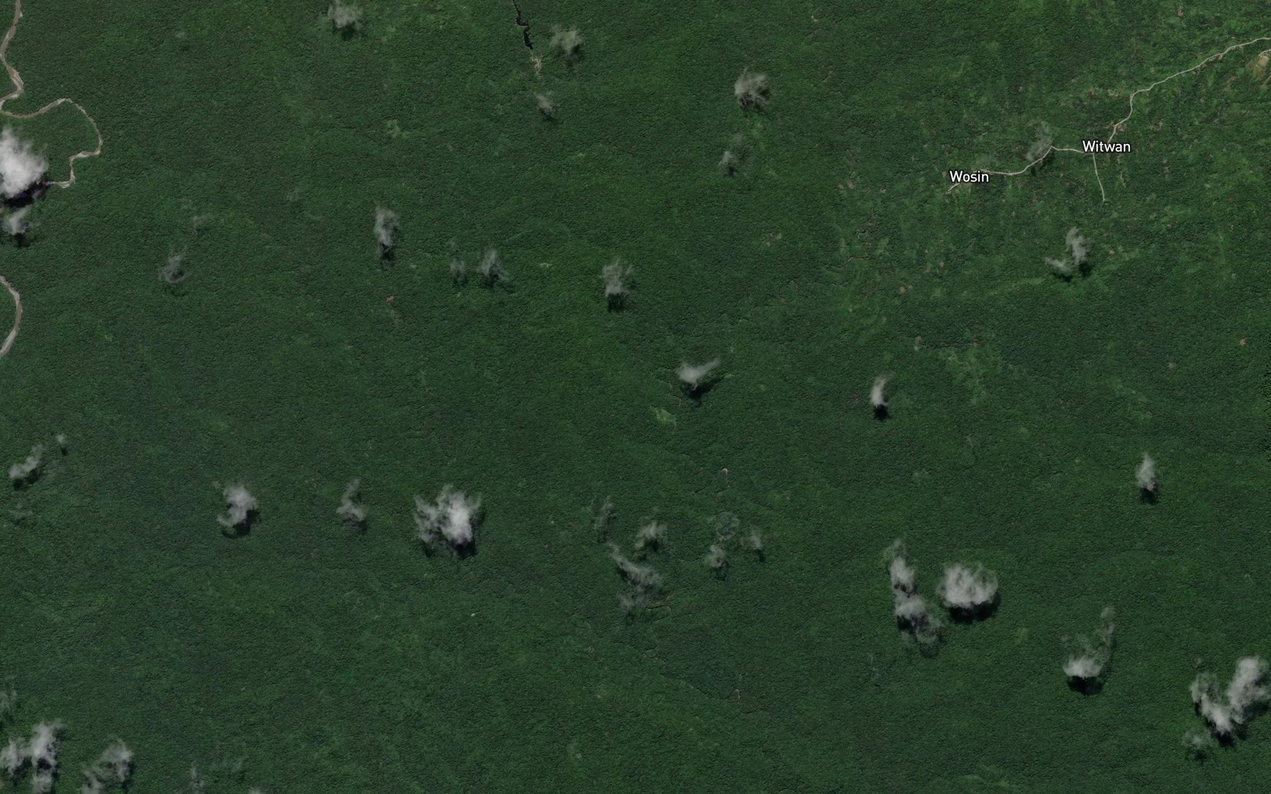 Satellite map of the Menkia Creek