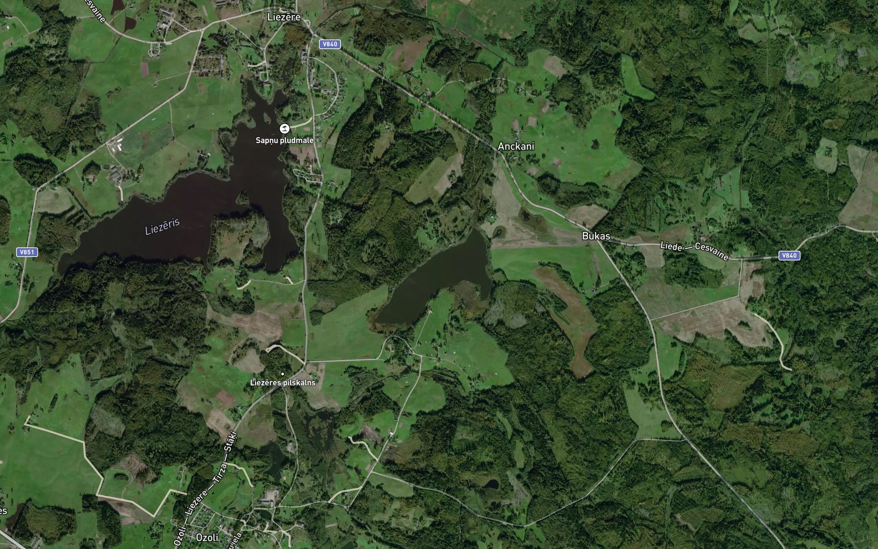 Satellite map of the Sezeris