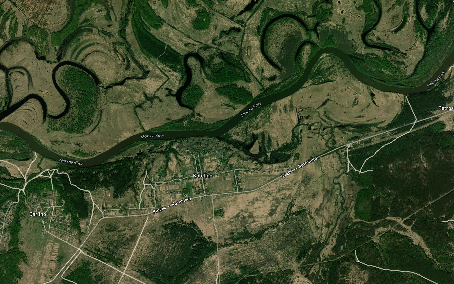Satellite map of the Urzeva