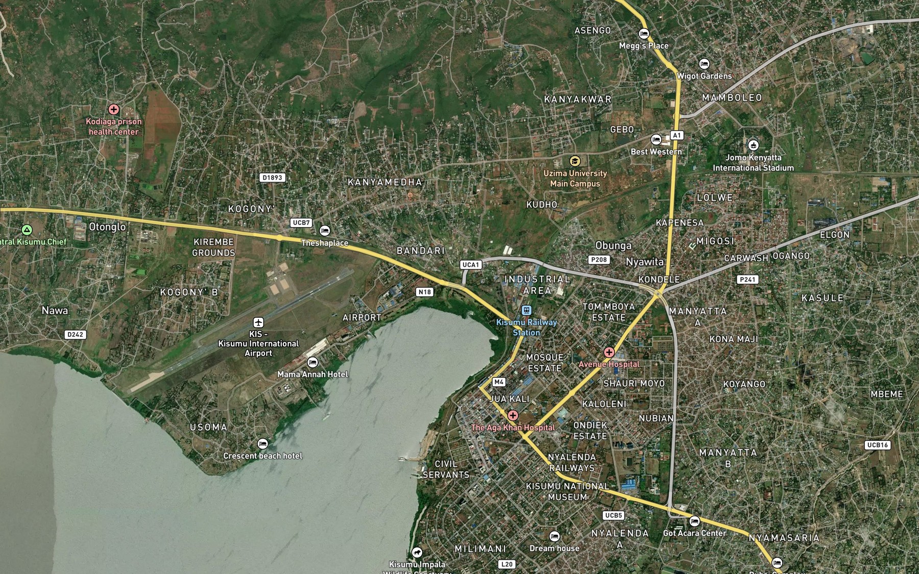 Satellite map of the Kasat