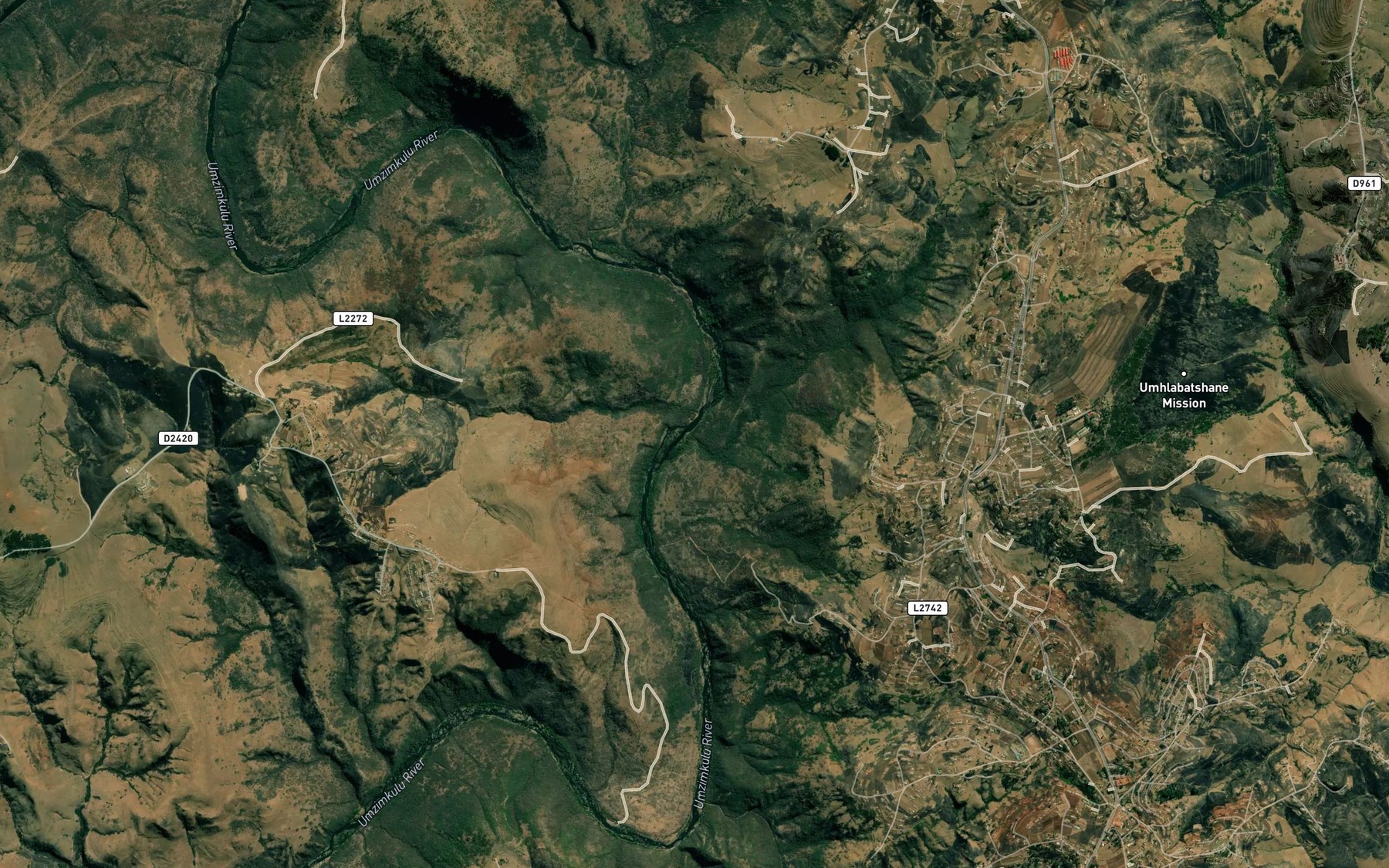 Satellite map of the KwaMtoyi