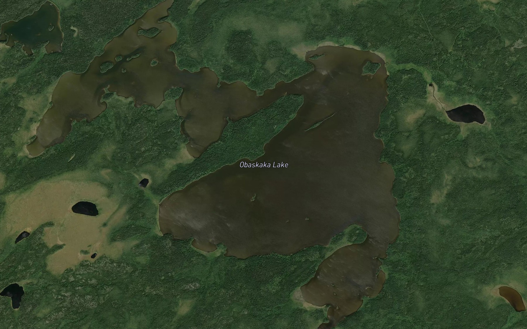 Satellite map of the Obaskaka Lake