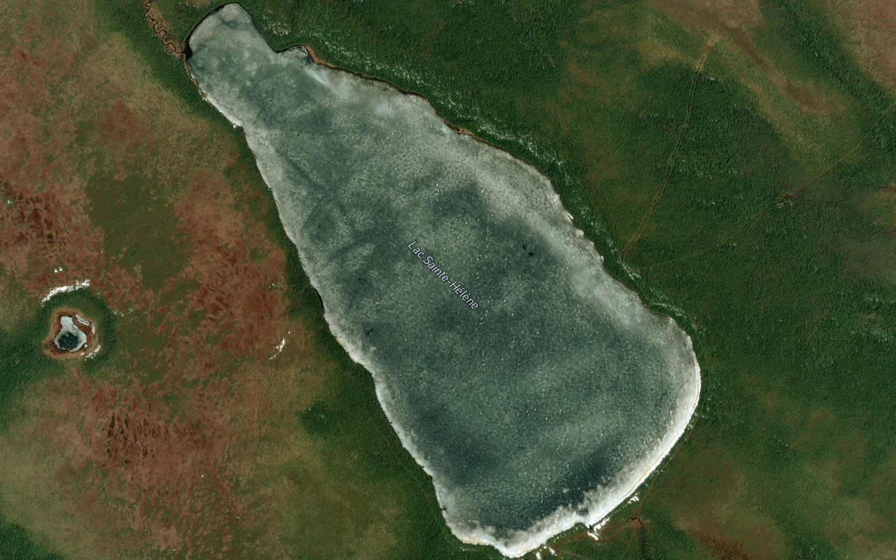 Satellite map of the Lac Sainte-Helene