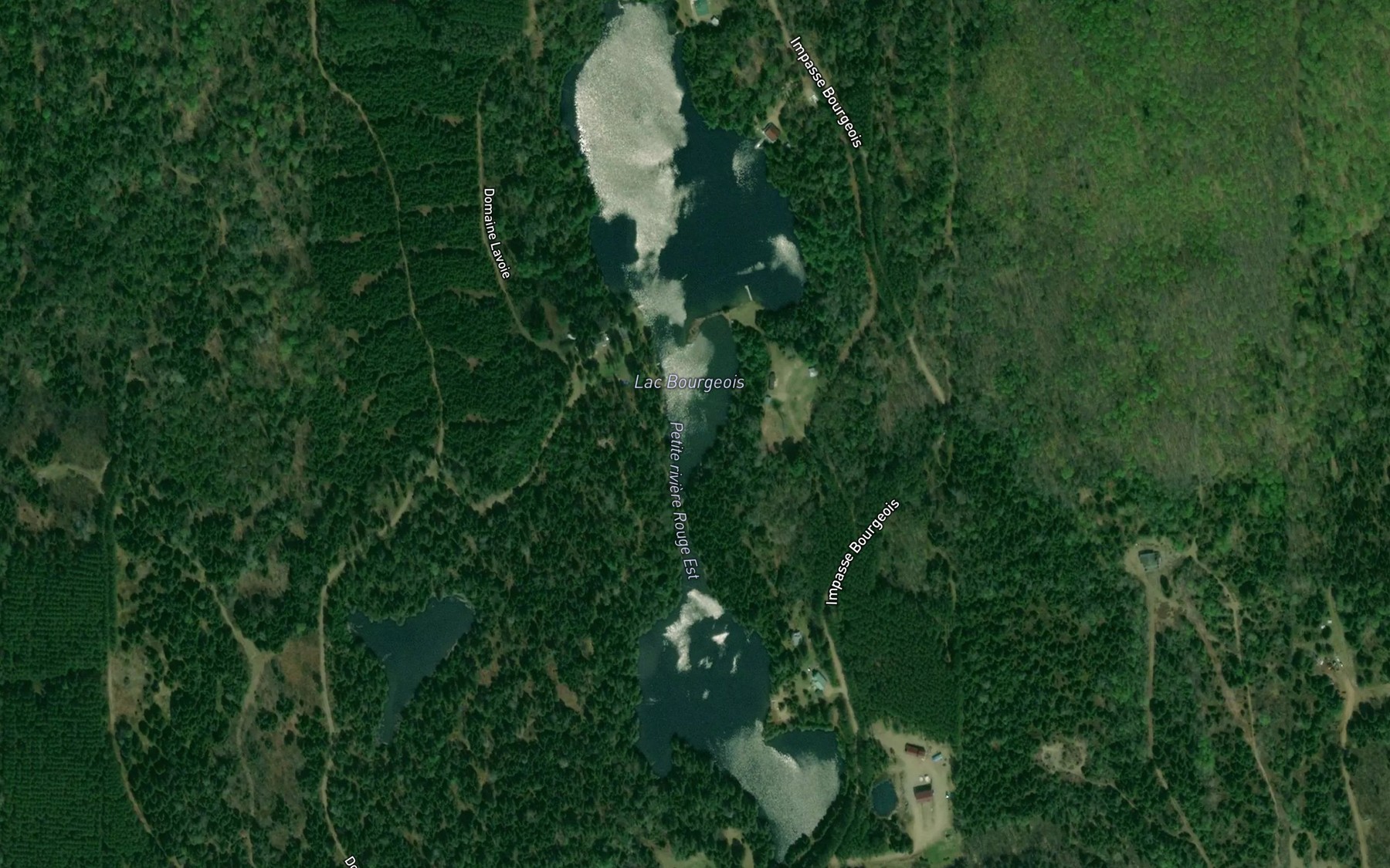 Satellite map of the Lac Bourgeois