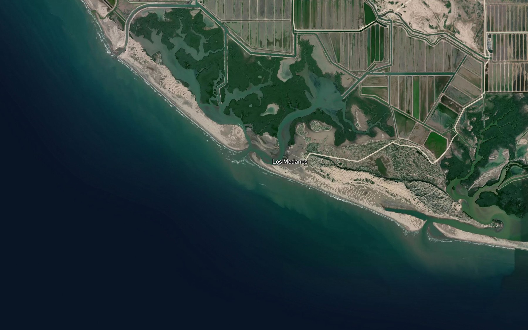 Satellite map of the Boca los Melagos