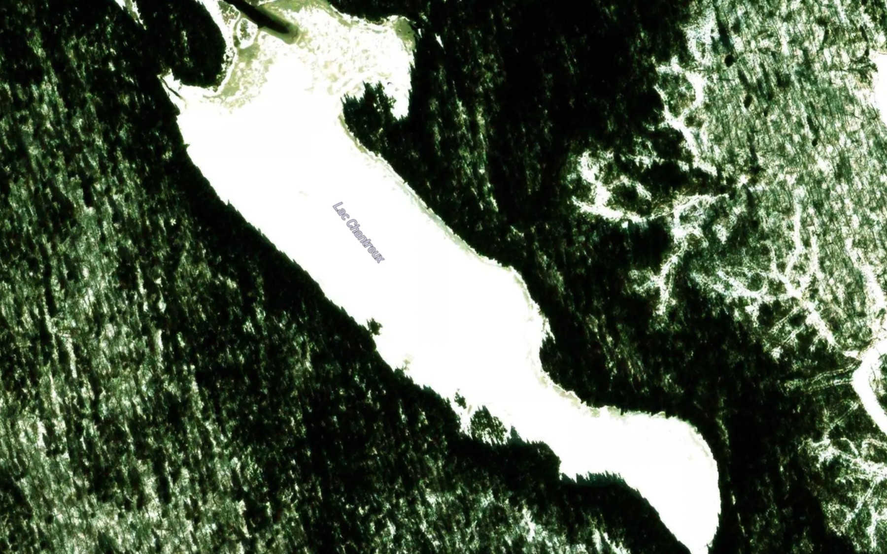 Satellite map of the Lac Chantreux