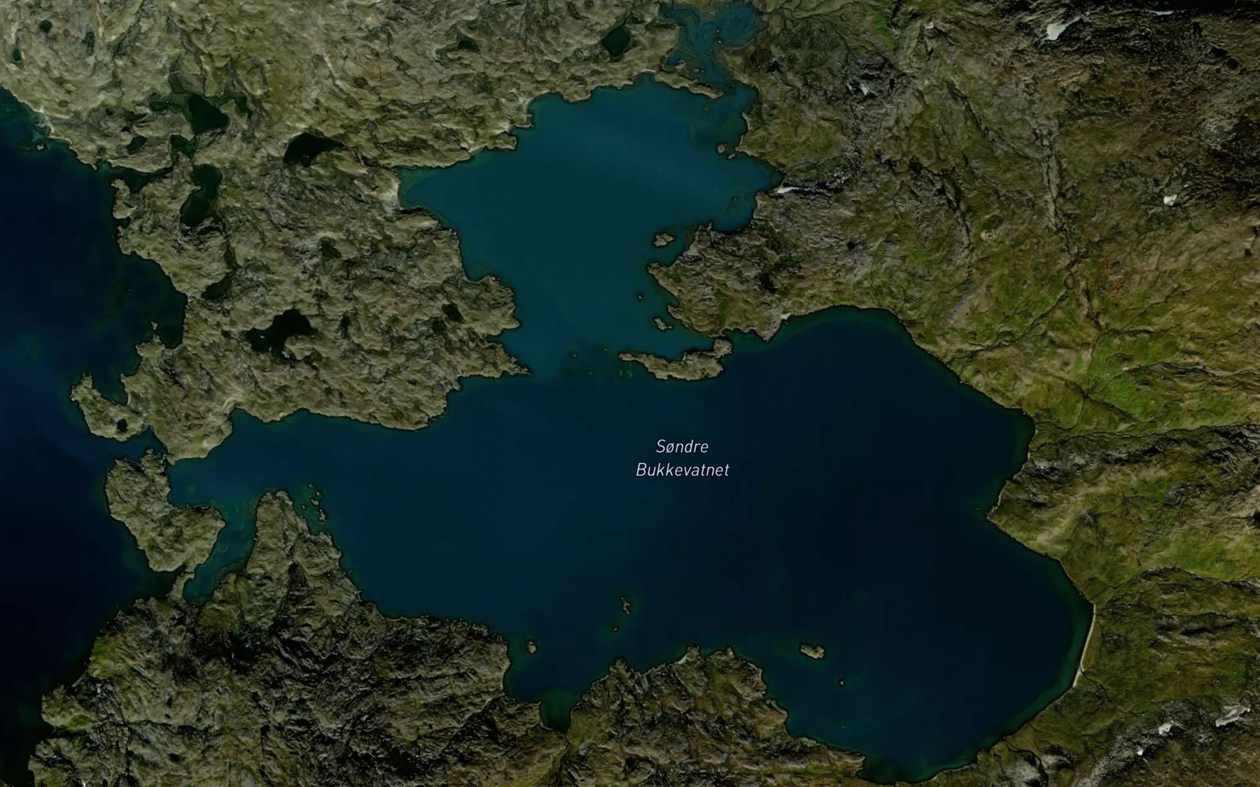Satellite map of the Sondre Bukkevatnet