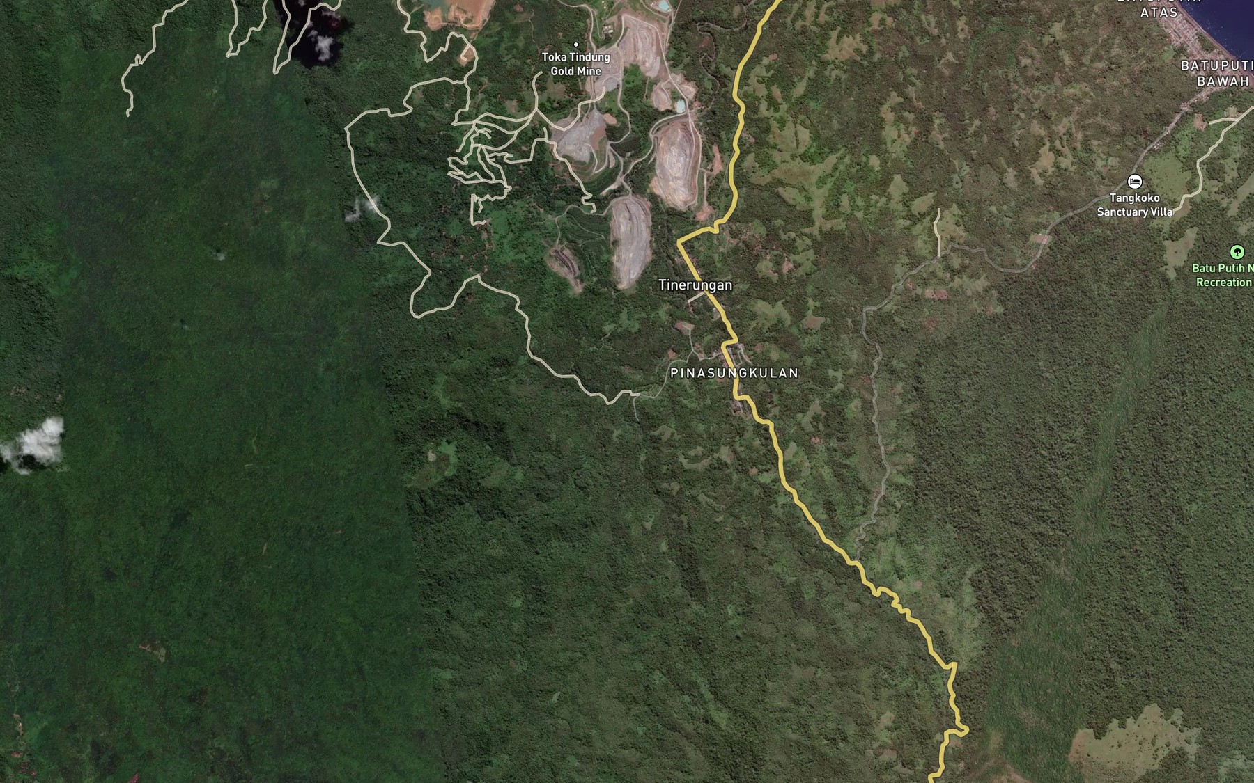 Satellite map of the Kuala Tasiam