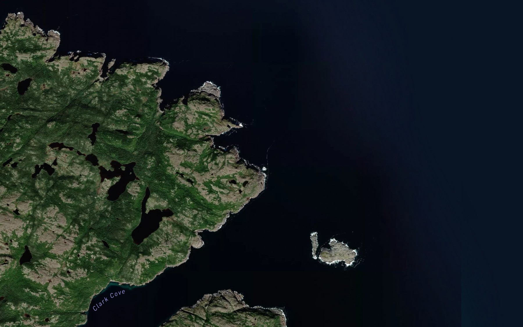 Satellite map of the Hole in the Wall Cove
