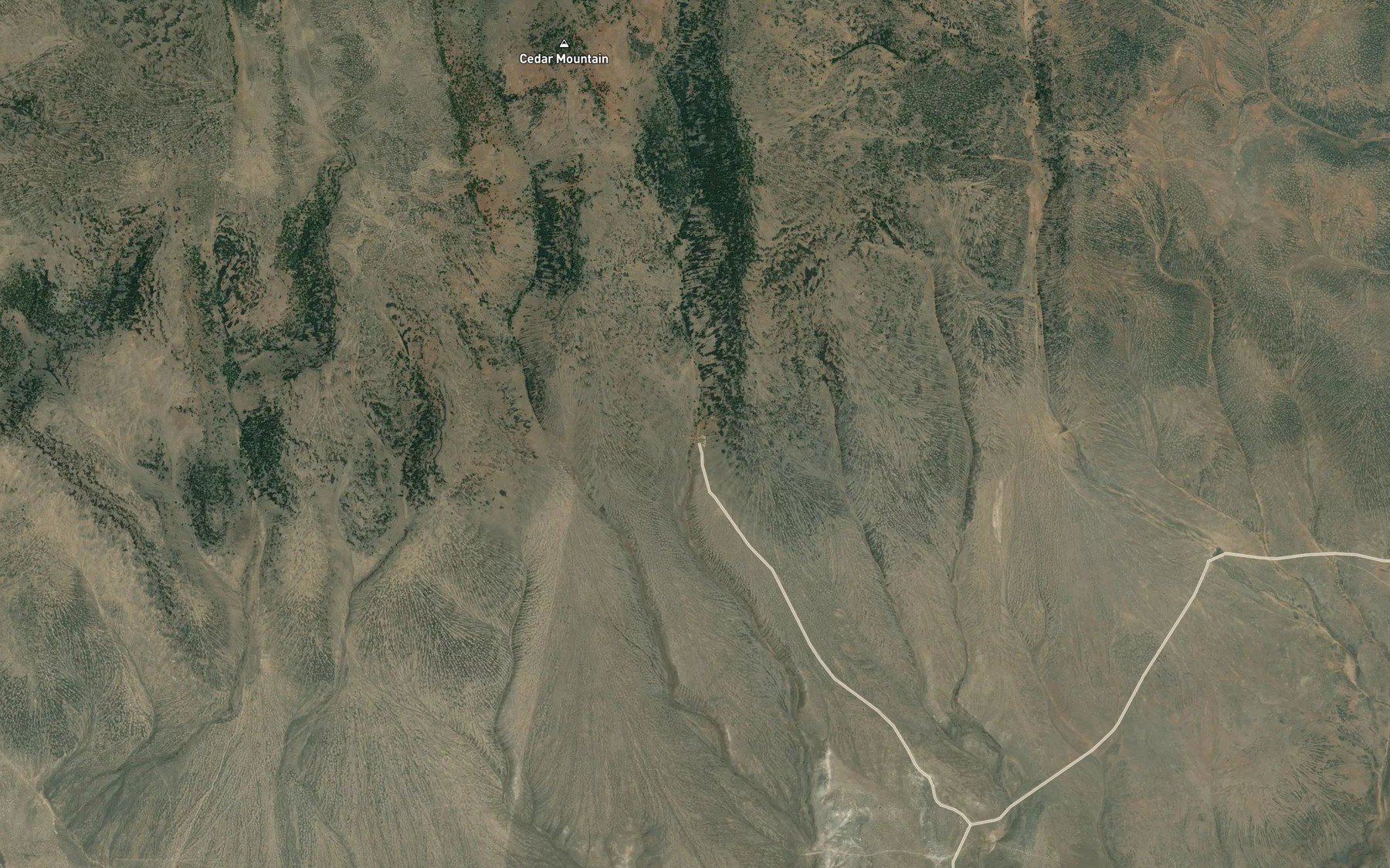 Satellite map of the Wood Road Reservoir