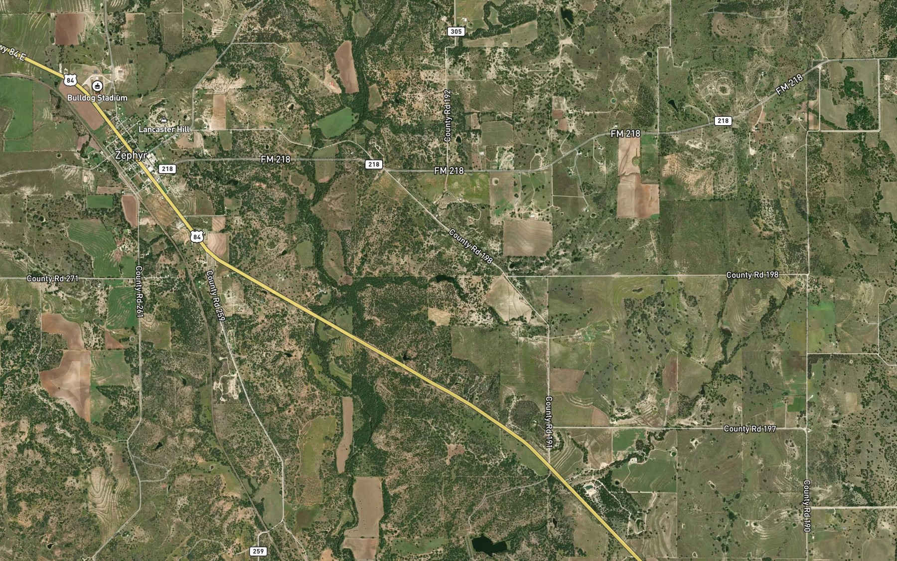 Satellite map of the Clark Lake