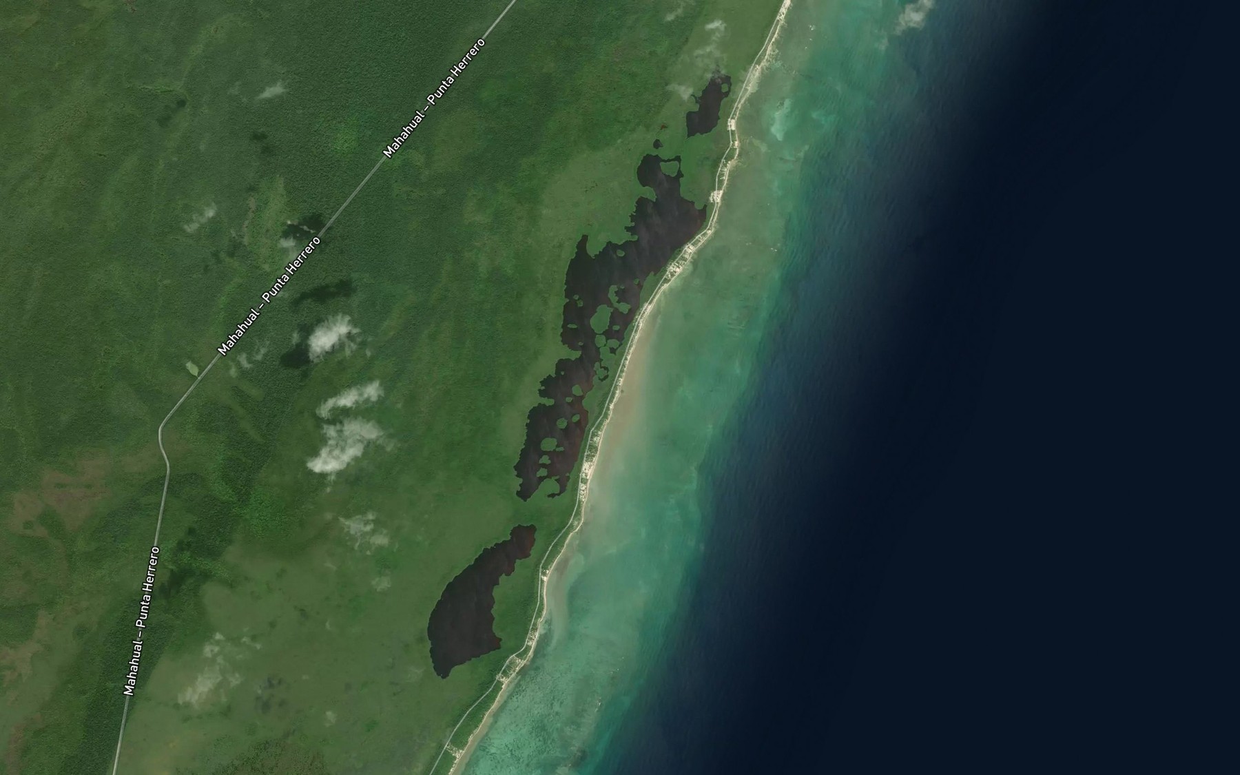 Satellite map of the Cazona