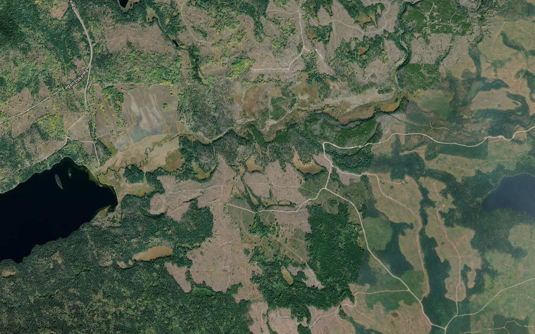 Satellite map of the McDonald Creek