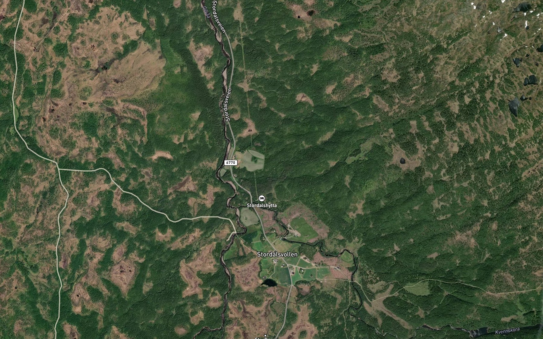 Satellite map of the Vestre Staloybekken
