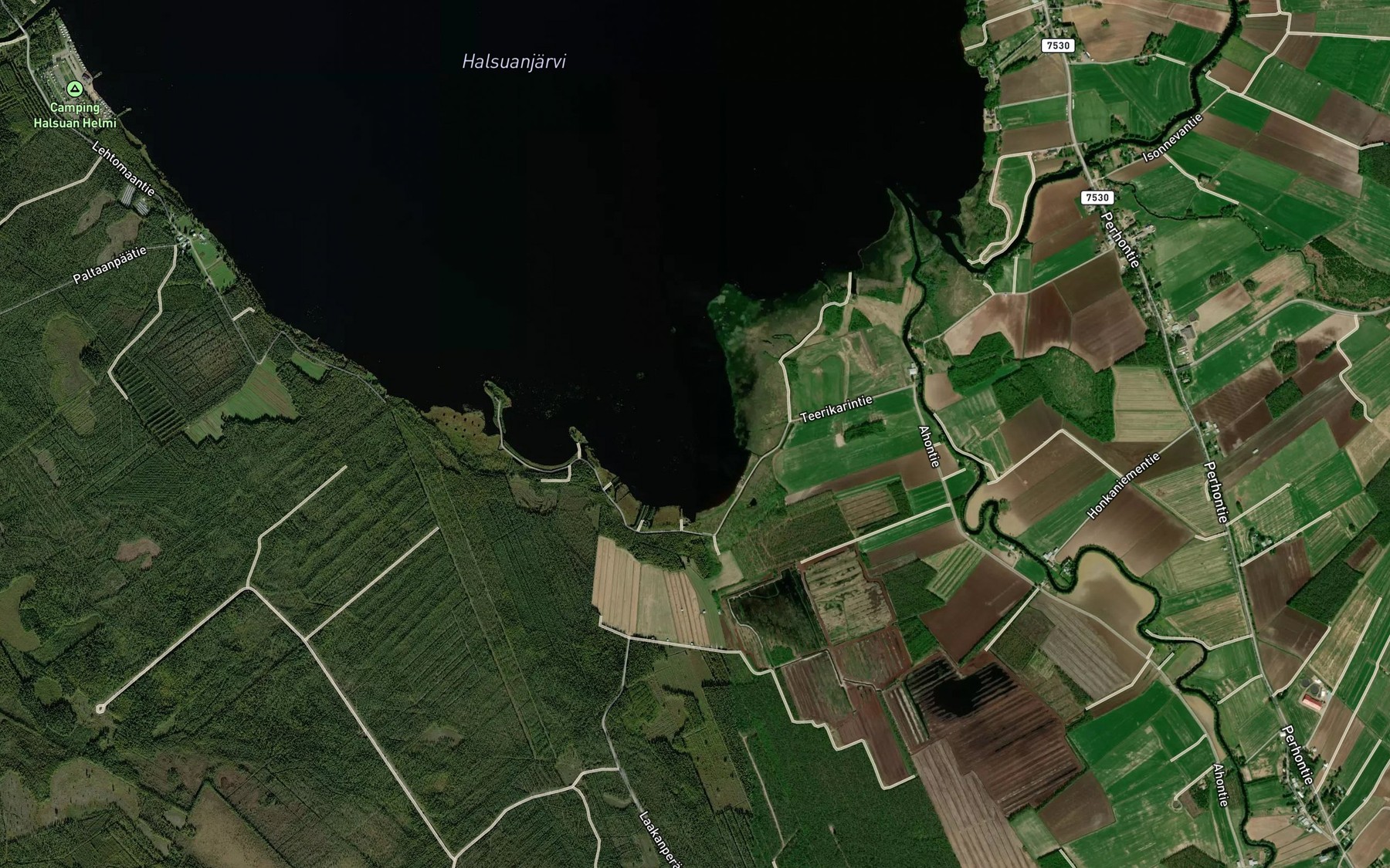 Satellite map of the Laakanperanlahti